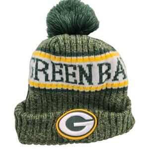 Green Bay Packers NFL Sport Cuffed Knit Hat New Era Pompom One Size